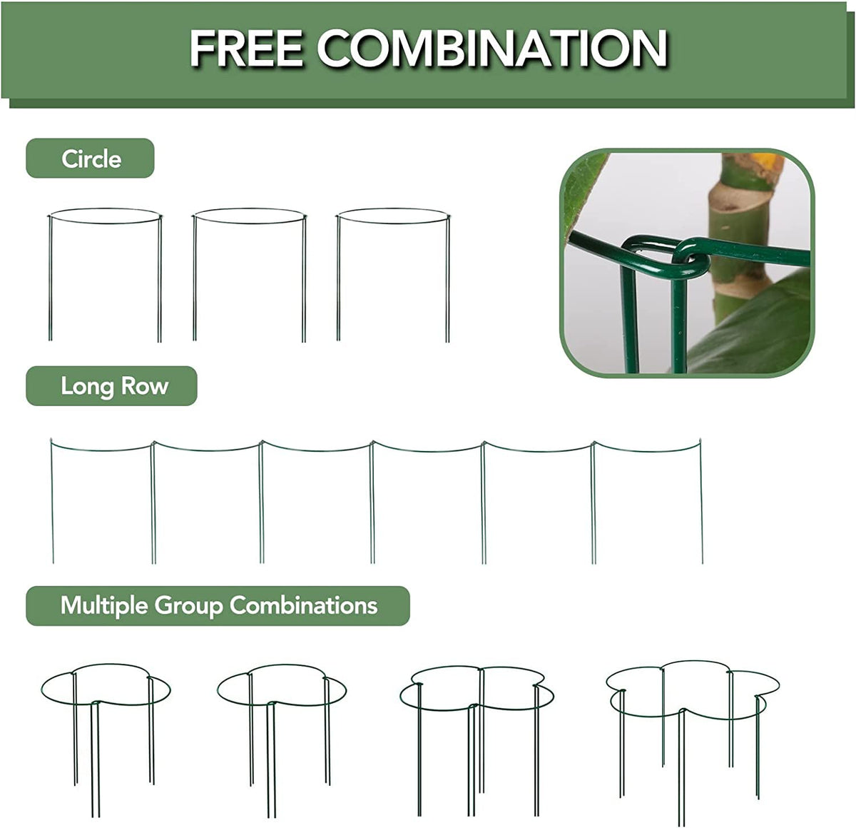Joyhalo stackable, detachable stakes save space and simplify seasonal storage