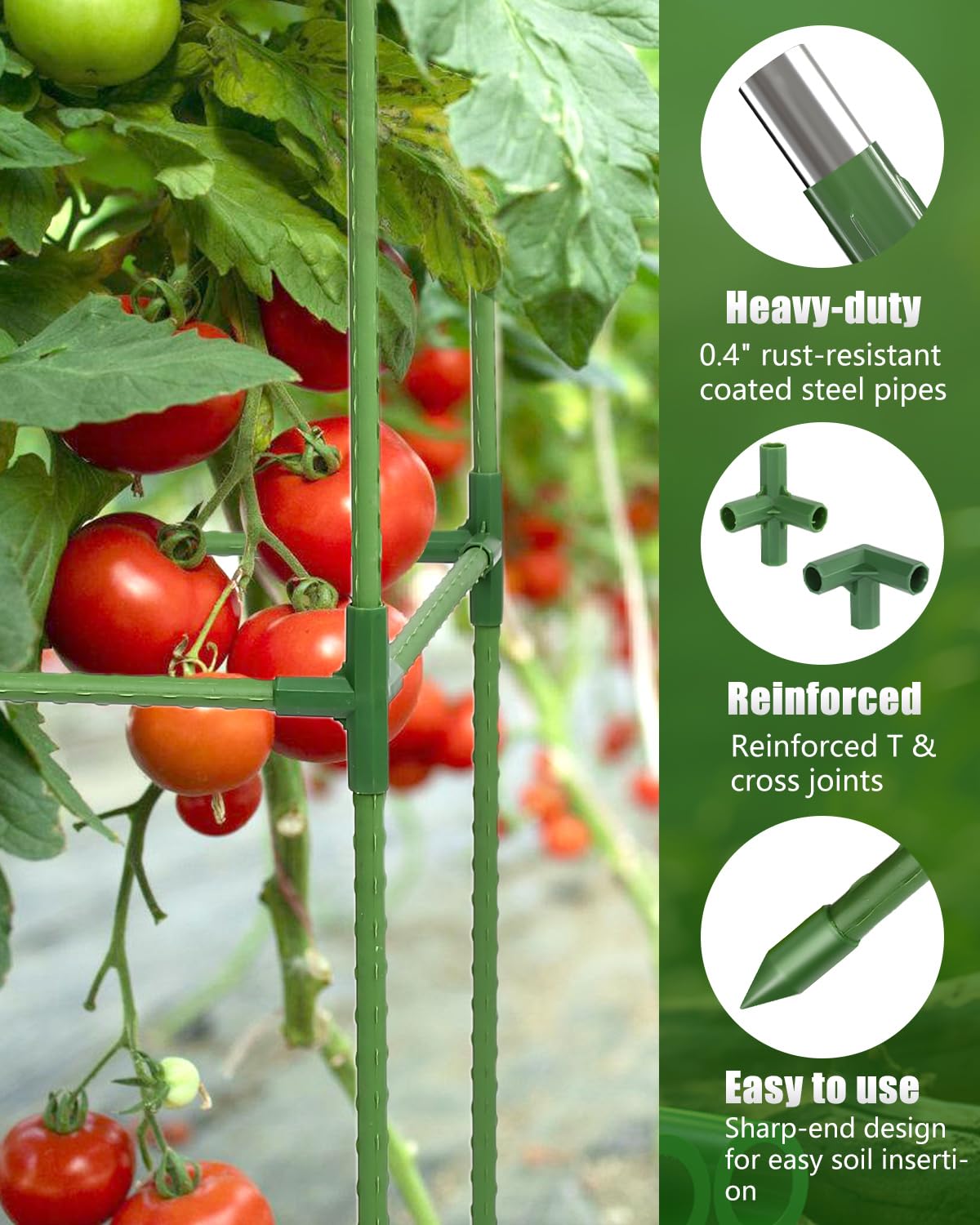 JoyHalo heavy-duty structure supports fruit-laden vines in a garden.