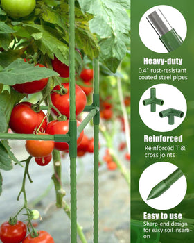 JoyHalo heavy-duty structure supports fruit-laden vines in a garden.