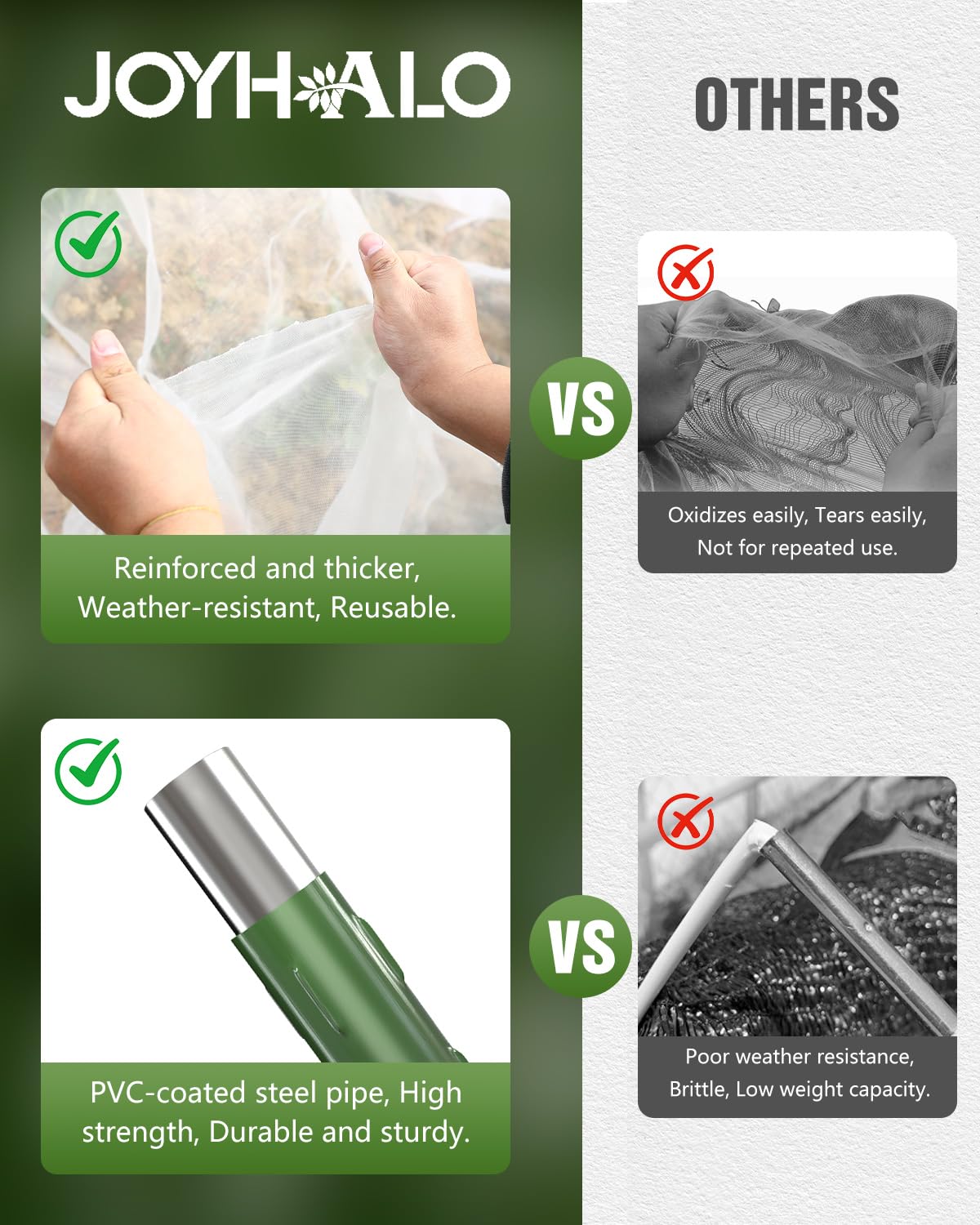 JoyHalo tree netting shields trees from cicadas while maintaining airflow