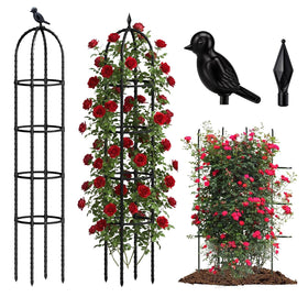 Joyhalo trellis with 4-tier design supports heavy vines in outdoor gardens