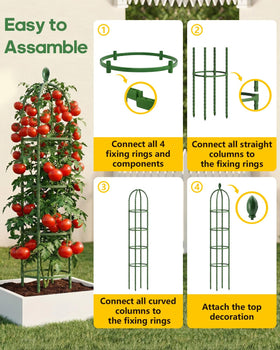 Joyhalo garden trellis installed on patio supports roses and vines