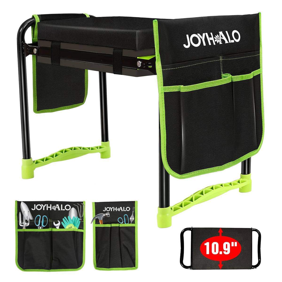 JoyHalo wider 10.9 inch kneeler seat for comfortable kneeling and seated gardening