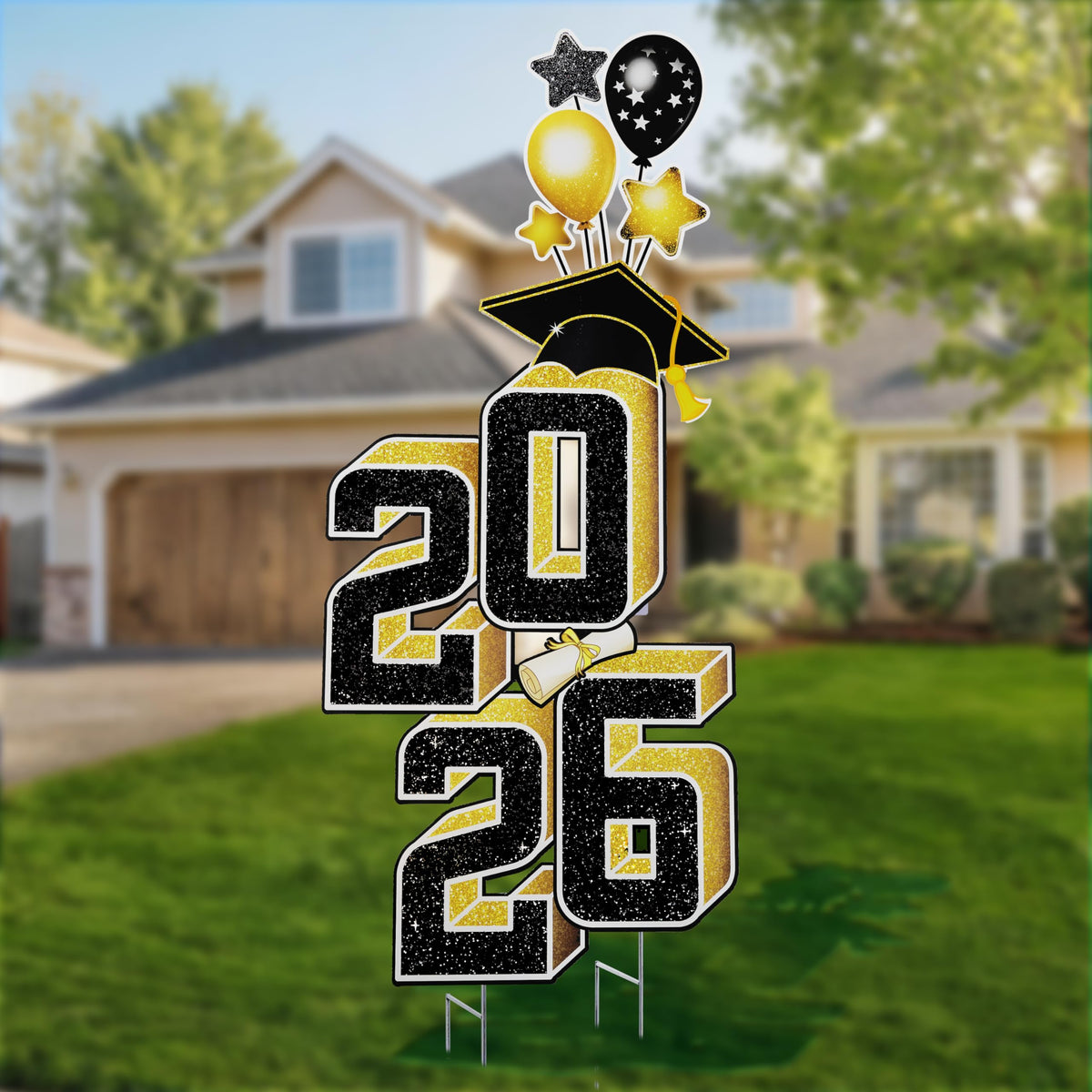 JOYIN 2.8ft graduation yard sign 2026 design, durable for outdoor celebrations.