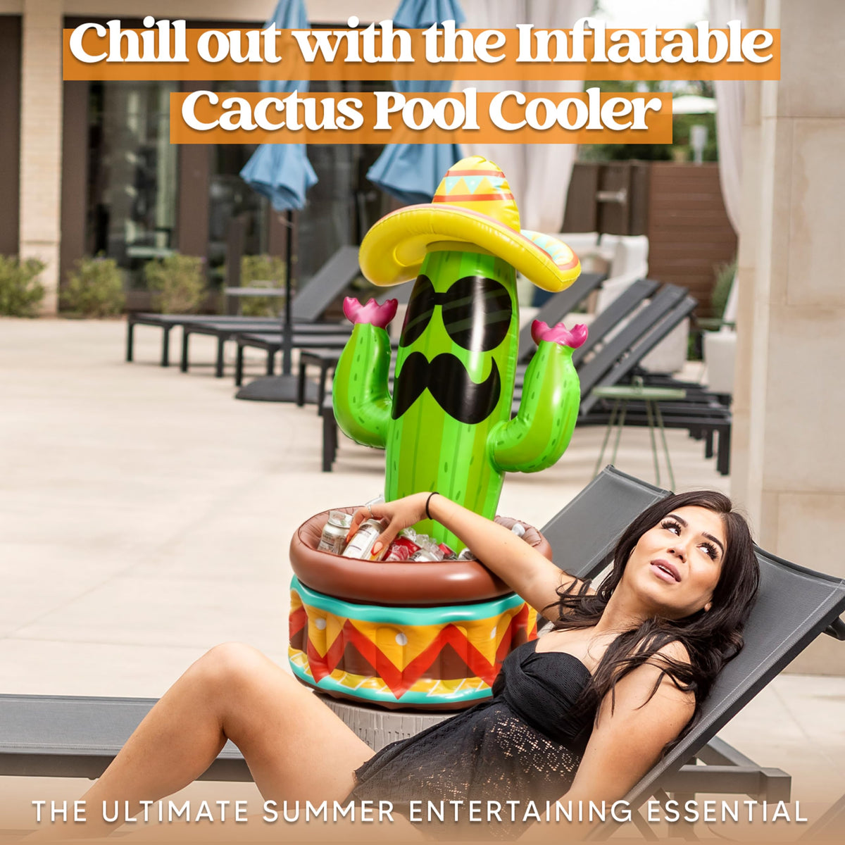 JOYIN cactus cooler inflatable for outdoor gatherings keeps ice cold and guests refreshed.