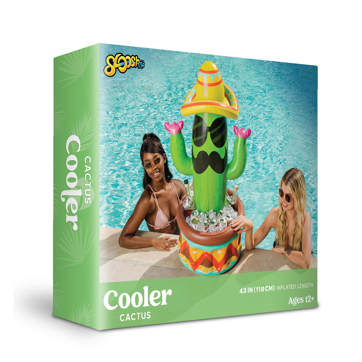 JOYIN cactus cooler keeps drinks accessible for guests at poolside gatherings.