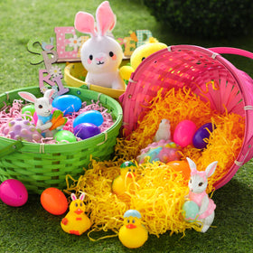 JOYIN close-up of woven material and handle on Easter basket