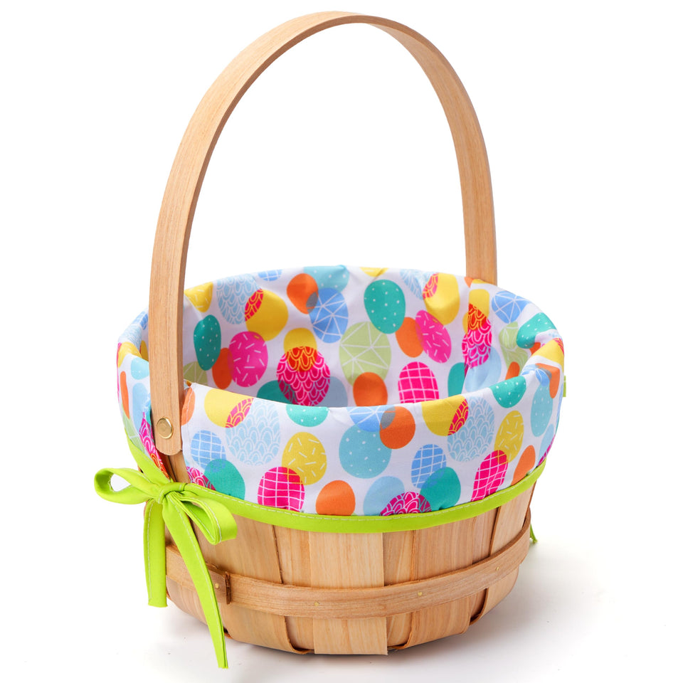JOYIN Easter basket with liner for organized egg hunts and treats.