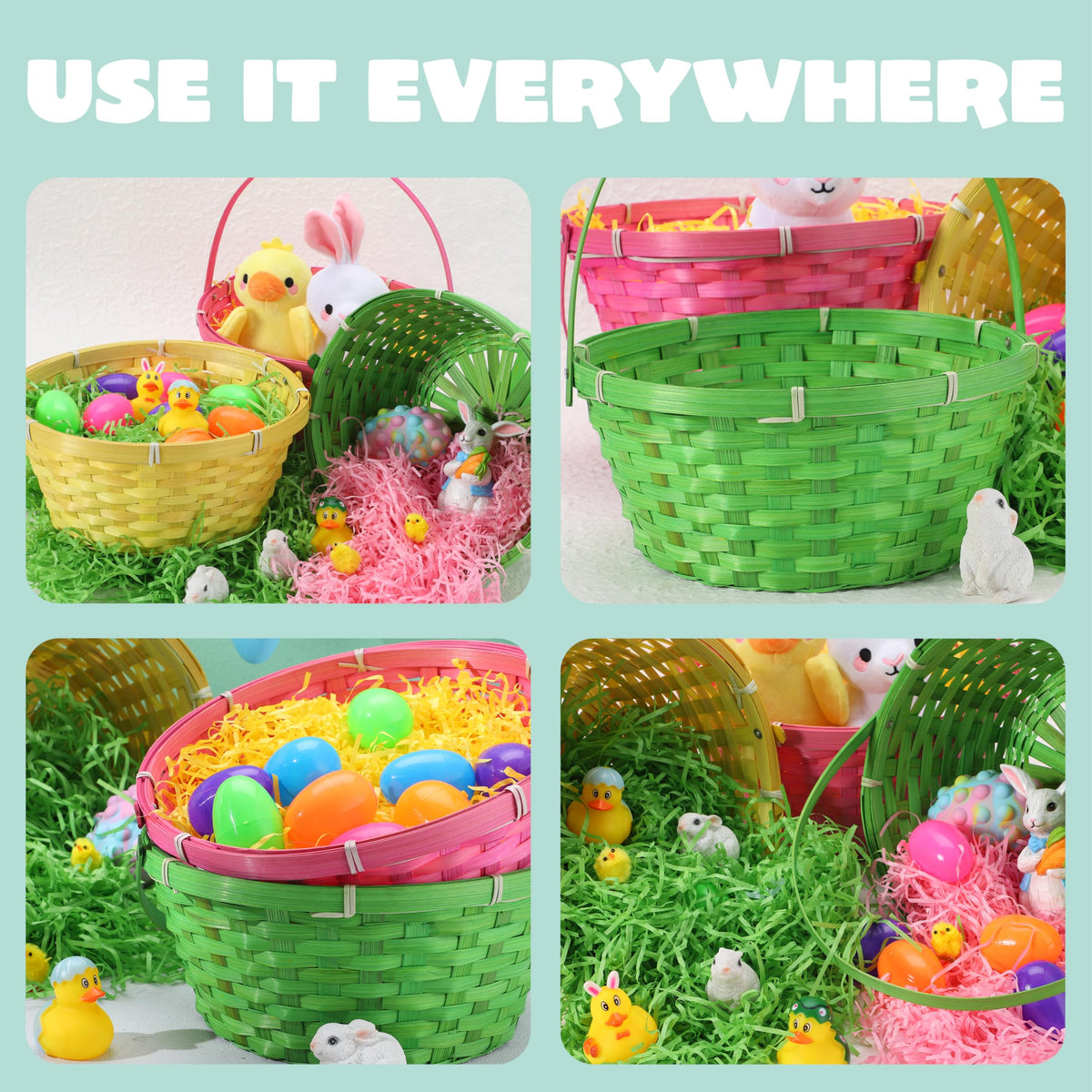 JOYIN Easter grass shreds in yellow add festive cushioning for treats