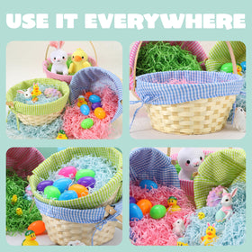 JOYIN Easter grass shreds in blue enhance colorful egg displays