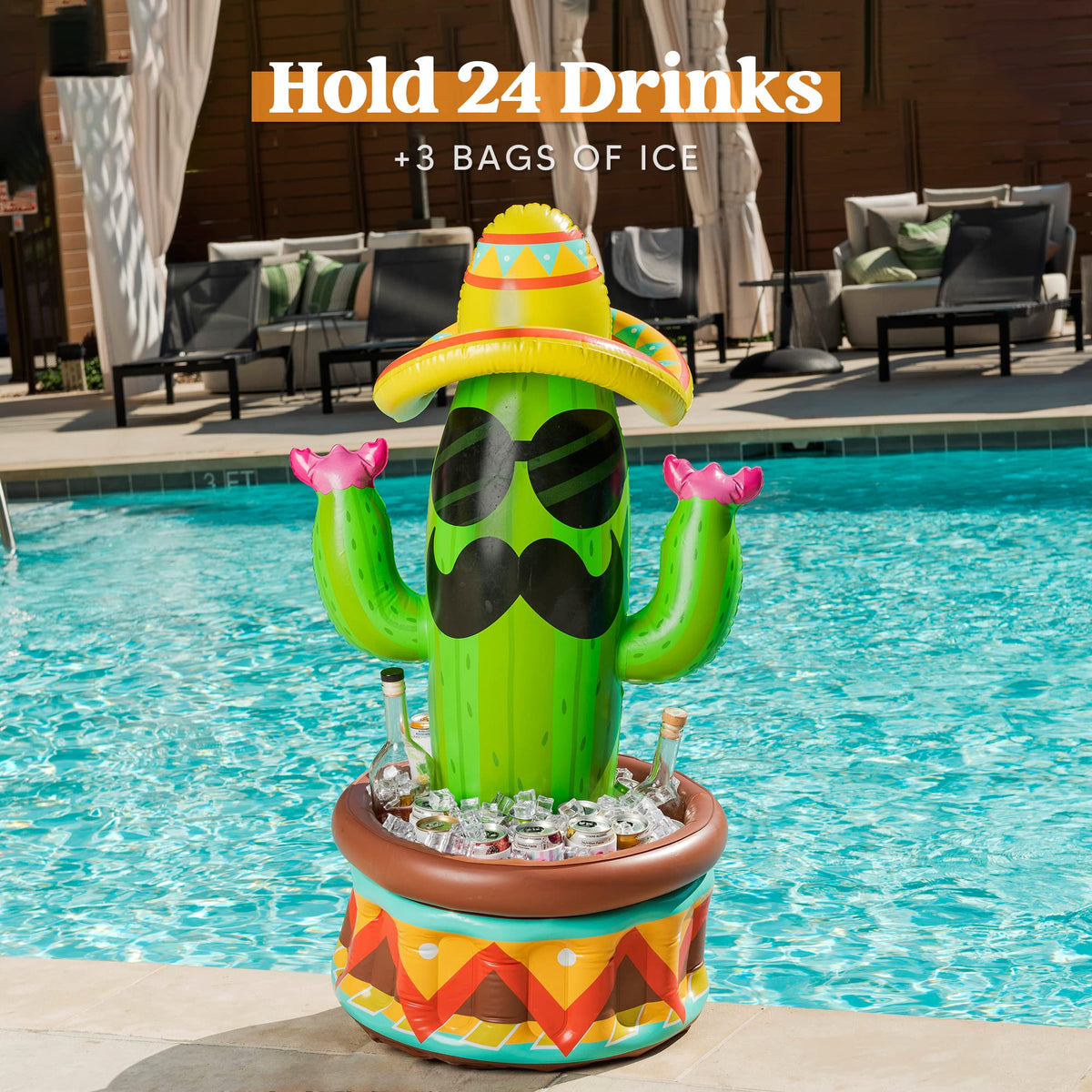 JOYIN fiesta cactus cooler creates a playful centerpiece and beverage station.