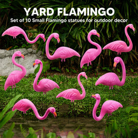 JOYIN flamingo stake pink 2: whimsical garden accent for parties and celebrations.