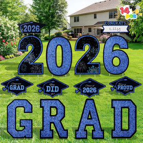 JOYIN grad-2026 yard sign set for outdoor graduation celebrations.
