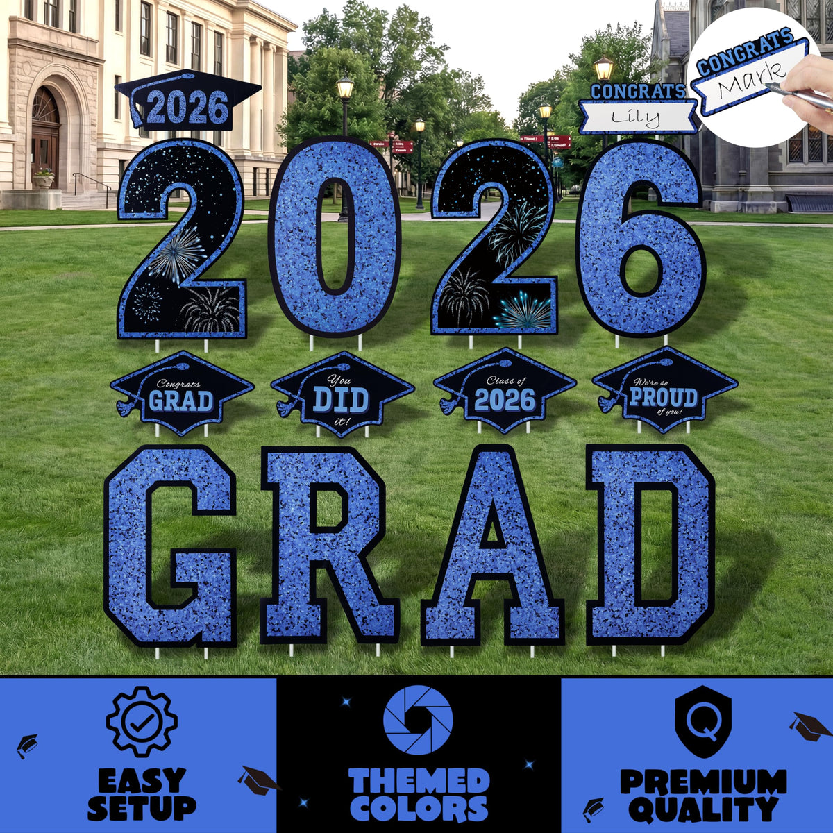 JOYIN large grad 2026 yard sign offers high visibility.