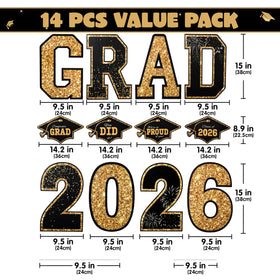 JOYIN graduation yard sign letters GRAD for high visibility at events.
