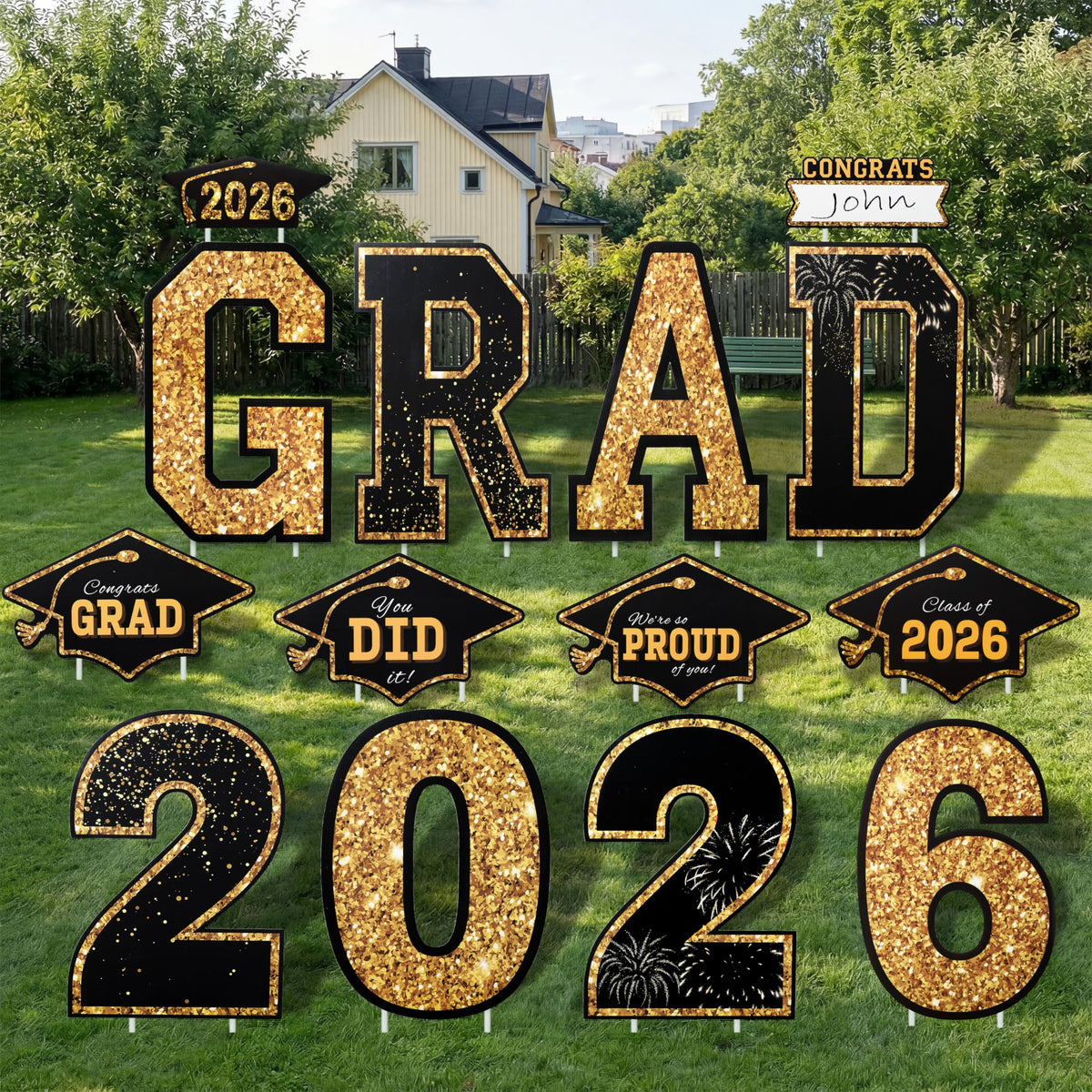 JOYIN Class of 2026 yard signs for festive photo areas.