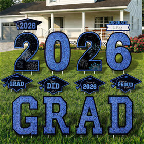 JOYIN outdoor-use signs create inviting graduation curb appeal.