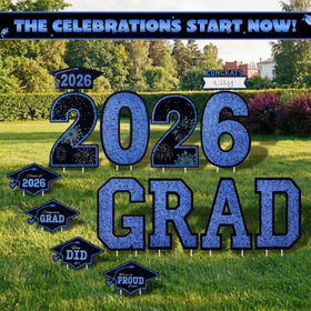 JOYIN stakes accompany signs for sturdy lawn displays.