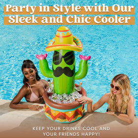 JOYIN inflatable cactus cooler adds festive decor while keeping beverages cold at pool parties.