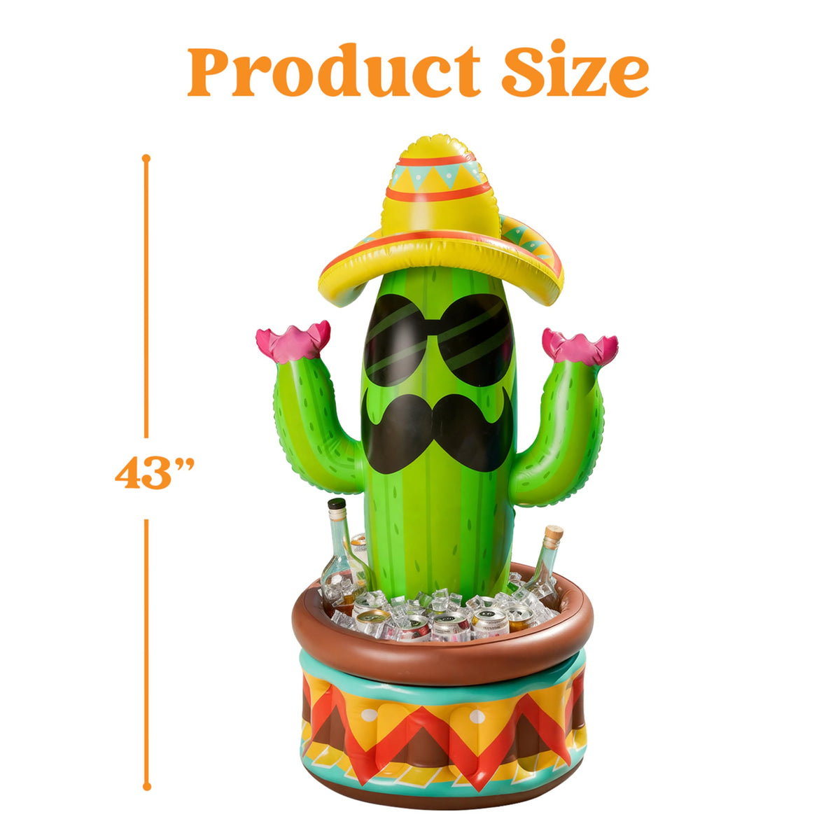 JOYIN inflatable cactus cooler accents outdoor parties with color and cooling convenience.