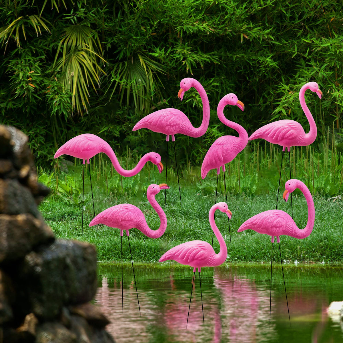 JOYIN pink flamingos bundle: easy party decor for luaus and outdoor events.