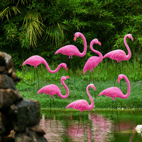 JOYIN pink flamingos bundle: easy party decor for luaus and outdoor events.