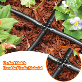 JOYPRO 4-way cross fittings for 1/4-inch tubing enables flexible routing.