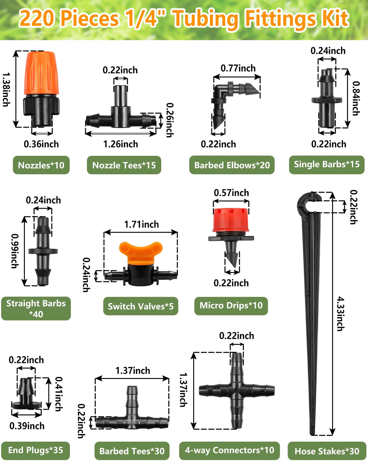 JOYPRO switch valves 1/4-inch for adjustable irrigation control