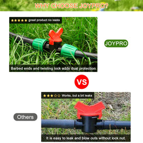 JoyPRO barbed fittings grip tubing securely for leak-proof joints