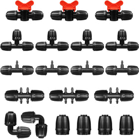 JoyPRO drip irrigation fittings kit tees for secure split irrigation lines