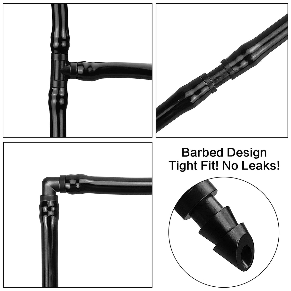 JOYPRO tubing barbs enable quick push-in installation without glue.