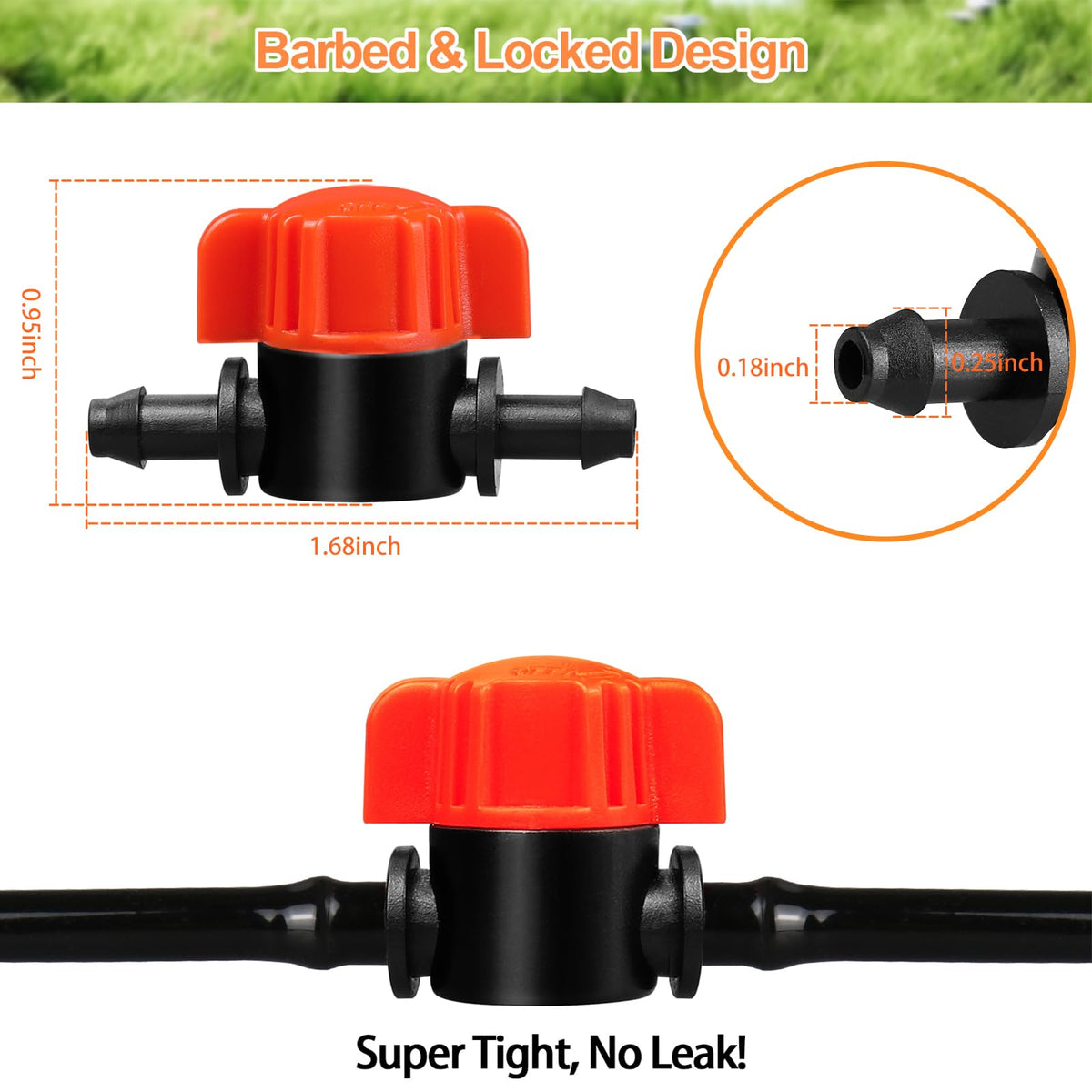 JoyPro 1/4 inch shut-off valves enabling precise watering zones