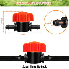 JoyPro 1/4 inch shut-off valves enabling precise watering zones