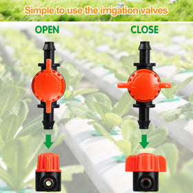 JoyPro irrigation fittings in use across garden beds and greenhouse
