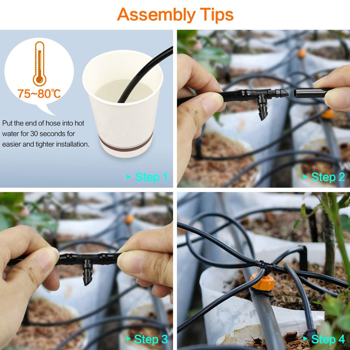 JOYPRO end plugs seal lines for clean, professional drip setups.