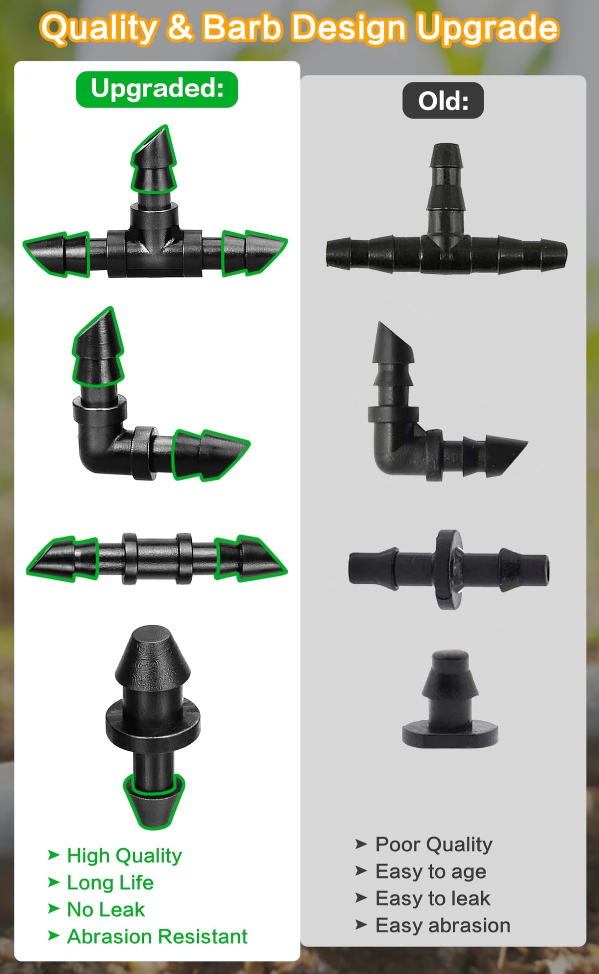 JOYPRO quarter-inch drip fittings tees provide versatile branching for irrigation lines.