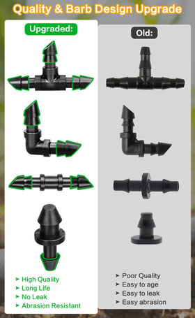 JOYPRO quarter-inch drip fittings tees provide versatile branching for irrigation lines.