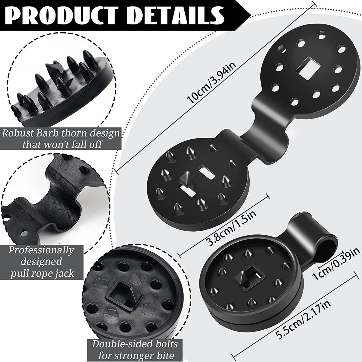 JOYSAND clips on frame secure shade on porch or carport for stable setup