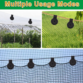 JOYSAND mesh-compatible clip confirms versatile use with bird and garden nets