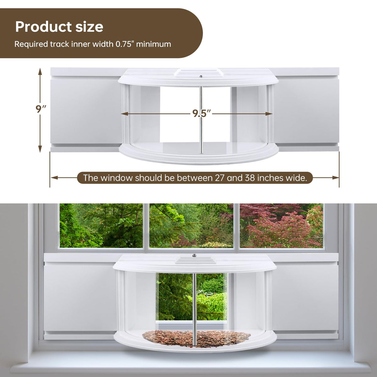 Joyseus Window Bird Feeder durable materials withstand all weather