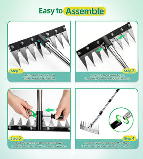 Joysuga iron weed rake garden-use in beds and lawns