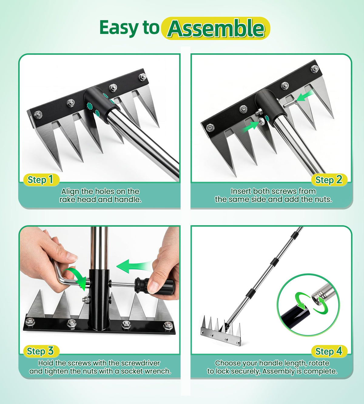 JoySuga weed rake includes gloves for immediate, ready-to-use gardening.