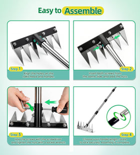 JoySuga weed rake includes gloves for immediate, ready-to-use gardening.