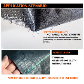 JOYSWAN heavy-duty weave closeup highlights strength against punctures and long-lasting ground cover