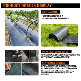 JOYSWAN weed barrier installation in a garden bed demonstrates flexible sizing and placement
