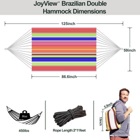 JoyView hammock bed 86.6 by 59 inches, spacious for two