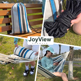 JoyView double hammock fits most frames for versatile indoor/outdoor use
