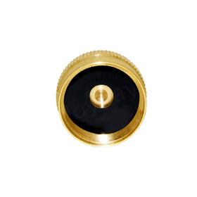 Joywayus brass cap protects threads and dirt from 1 lb propane bottle connections.
