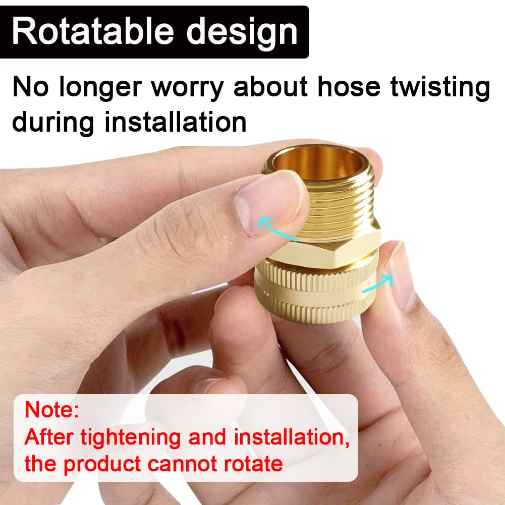Durable brass construction offers corrosion resistance in outdoor use.