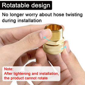 Durable brass construction offers corrosion resistance in outdoor use.